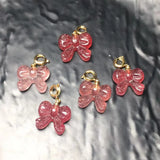 Strawberry Quartz Bowknot Pendant Jewelry Findings