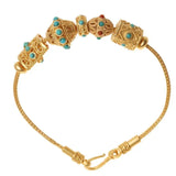 Chinese Retro Turquoise DIY Beaded Bracelet Ancient Style