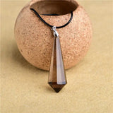 Tea Crystal Ling Pendant Engraved Face Ling Pendant