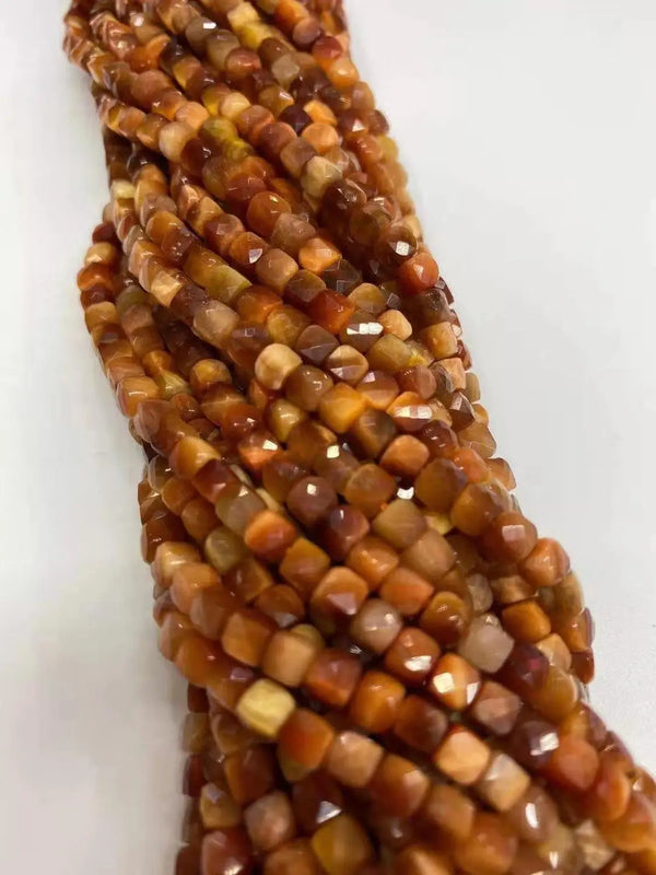 Natural Tiger Eye Crystal 4x4mm DIY Jewelry Boutique Crystal Length