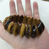 Tiger Eye Stone Beads Bracelet Natural Gemstone Bangle Fine Jewelry