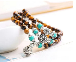 Tiger Eye Stone Bracelet Hand String for Men and Women