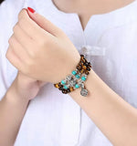 Tiger Eye Stone Bracelet Hand String for Men and Women