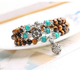 Tiger Eye Stone Bracelet Hand String for Men and Women