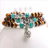 Tiger Eye Stone Bracelet Hand String for Men and Women