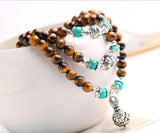 Tiger Eye Stone Bracelet Hand String for Men and Women