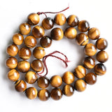 Tiger Eye Stone Round Beads for Jewelry Making DIY 4-12mm
