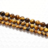 Tiger Eye Stone Round Beads for Jewelry Making DIY 4-12mm