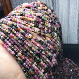 Natural Tourmaline 3-3.5mm Cube Faceted Beads for Jewelry Making