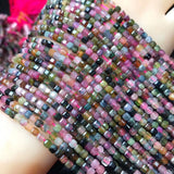 Natural Tourmaline 3-3.5mm Cube Faceted Beads for Jewelry Making