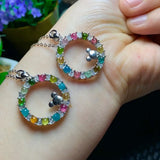 Natural Tourmaline Star Pendant Clavicle Chain Crystal Accessory