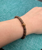Turquoise Coconut Shell Bead Bracelet for Men