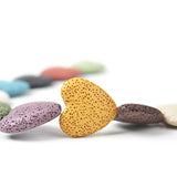Volcanic Rock Beads Heart Shape Loose Beads Box DIY Jewelry Accessories