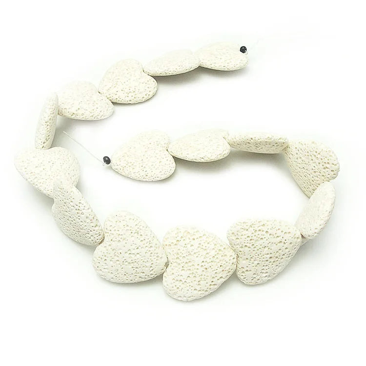 Volcanic Rock Beads Heart Shape Loose Beads Box DIY Jewelry Accessories