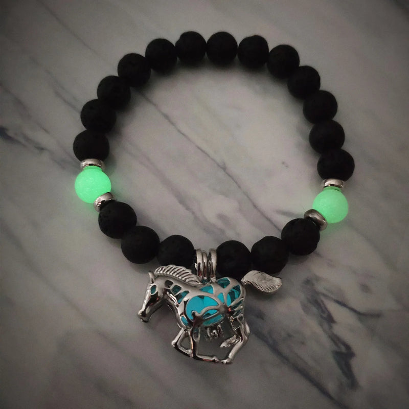 Volcanic Stone Luminous Horse Bracelet - Halloween Accessory