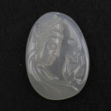 Natural Agate Pendant Stone Necklace Buddhism Pendant for Woman