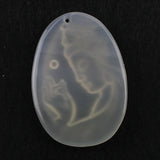Natural Agate Pendant Stone Necklace Buddhism Pendant for Woman