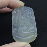 Natural Agate Dragon Pendant for Men