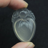Natural Agate Carved Lock Pendant Classical Jewelry For Woman Necklace