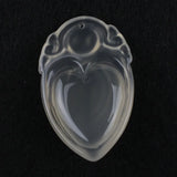 Natural Agate Carved Lock Pendant Classical Jewelry For Woman Necklace