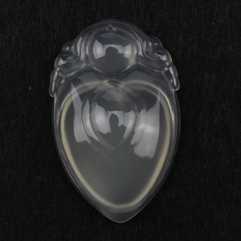 Natural Agate Carved Lock Pendant Classical Jewelry For Woman Necklace