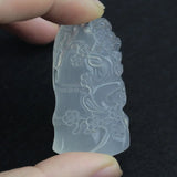 Natural Agate Pendant Carved Trees Necklace for Woman Gift