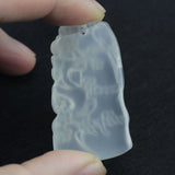 Natural Agate Pendant Carved Trees Necklace for Woman Gift