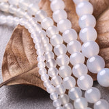 Natural Chalcedony Bracelet Round Beads DIY Necklace Jewelry