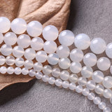 Natural Chalcedony Bracelet Round Beads DIY Necklace Jewelry