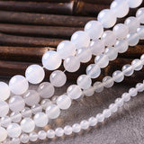 Natural Chalcedony Bracelet Round Beads DIY Necklace Jewelry