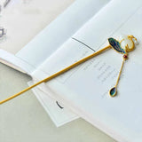 Chalcedony Gourd Hair Jewelry Porcelain Pendant Chinese Cheongsam Hanfu