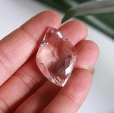 Engraved Crystal Face Pendant Necklace Sweater Chain