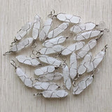 Crystal pillar shape iron wire pendants for jewelry making
