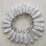 Crystal pillar shape iron wire pendants for jewelry making