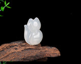 Natural Jade Fox Necklace for Women