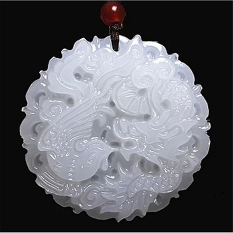 Jade Dragon Phoenix Pendant Jewelry Couple Accessory