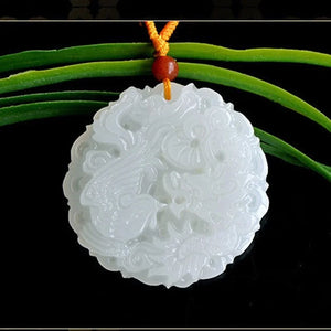 Jade Dragon Phoenix Pendant Jewelry Couple Accessory