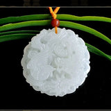 Jade Dragon & Phoenix Pendant Couple Jewelry
