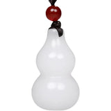 Natural Jade Gourd Pendant Necklace Retro Jewelry for Men Women