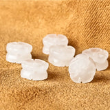 Natural Jade Handcarved Flower DIY Bracelet Necklace Jade Accessories Beads