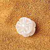 Natural Jade Handcarved Flower DIY Bracelet Necklace Jade Accessories Beads