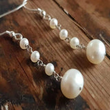 Rice Pearl Freshwater Earrings Hook Women Ear Stud Gift