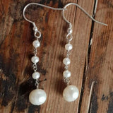 Rice Pearl Freshwater Earrings Hook Women Ear Stud Gift