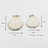 Scalloped Shell Charms 10pcs Boho DIY Earrings Jewelry Making