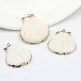Scalloped Shell Charms 10pcs Boho DIY Earrings Jewelry Making