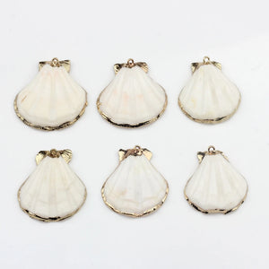 Scalloped Shell Charms 10pcs Boho DIY Earrings Jewelry Making
