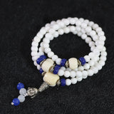 Tridacna 6mm 108 Beads Multi-Layer Bracelet Resin Beeswax Lucky Buddha B786