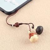 Tail Fish Peach Wood Keychain Unisex Key Car Handbag Decor Animal Jewelry
