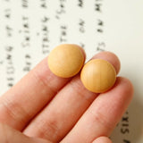 Wooden Semicircular Earring Patch DIY Jewelry Accessories Materials