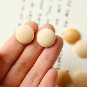 Wooden Semicircular Earring Patch DIY Jewelry Accessories Materials